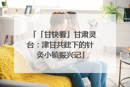 「甘快看」甘肃灵台：津甘共建下的针灸小镇振兴记