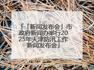 「新闻发布会」市政府新闻办举行2025年天津防汛工作新闻发布会