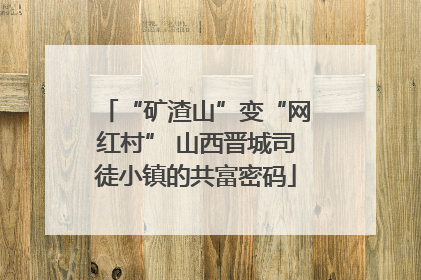 “矿渣山”变“网红村” 山西晋城司徒小镇的共富密码