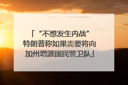 “不想发生内战” 特朗普称如果需要将向加州增派国民警卫队