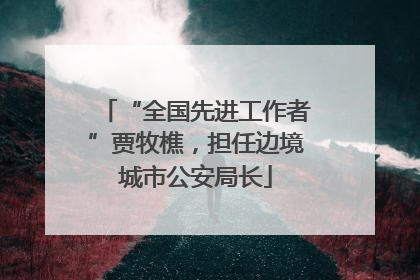 “全国先进工作者”贾牧樵，担任边境城市公安局长