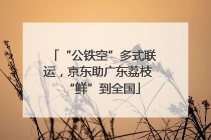 “公铁空”多式联运，京东助广东荔枝“鲜”到全国