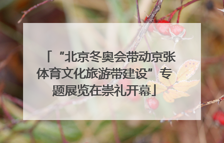 “北京冬奥会带动京张体育文化旅游带建设”专题展览在崇礼开幕