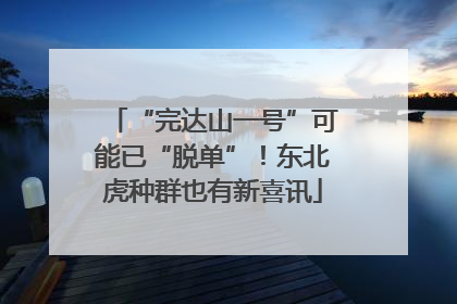“完达山一号”可能已“脱单”！东北虎种群也有新喜讯