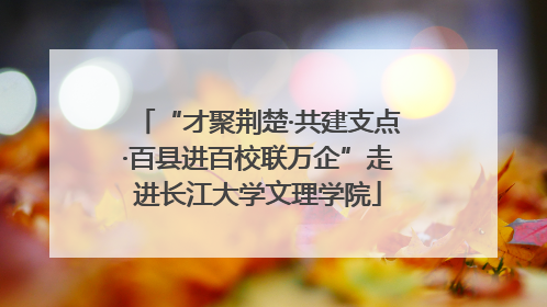 “才聚荆楚·共建支点·百县进百校联万企”走进长江大学文理学院