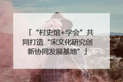 “村史馆+学会”共同打造“宋文化研究创新协同发展基地”