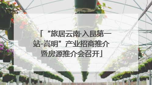 “旅居云南·入昆第一站-嵩明”产业招商推介暨房源推介会召开