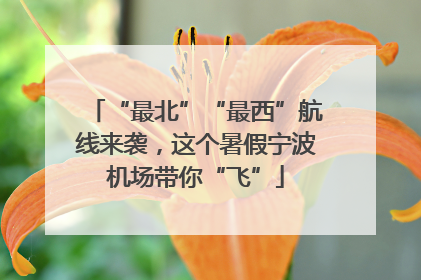 “最北”“最西”航线来袭，这个暑假宁波机场带你“飞”