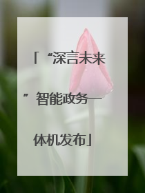 “深言未来”智能政务一体机发布