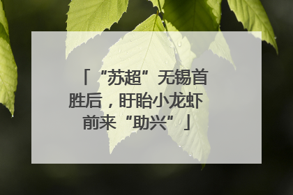 “苏超”无锡首胜后，盱眙小龙虾前来“助兴”