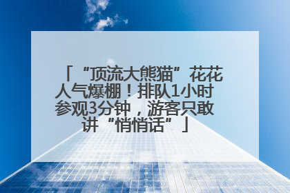 “顶流大熊猫”花花人气爆棚！排队1小时参观3分钟，游客只敢讲“悄悄话”
