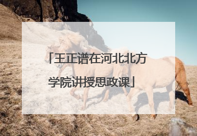 王正谱在河北北方学院讲授思政课