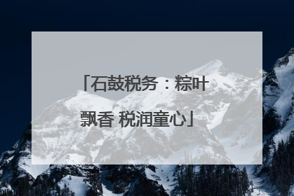 石鼓税务：粽叶飘香 税润童心