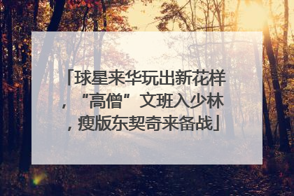 球星来华玩出新花样，“高僧”文班入少林，瘦版东契奇来备战