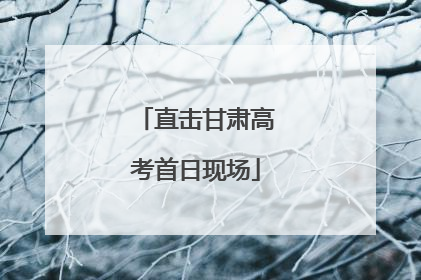 直击甘肃高考首日现场