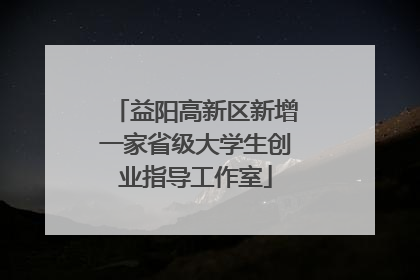 益阳高新区新增一家省级大学生创业指导工作室