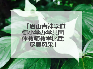 眉山青神学道街小学办学共同体教师教学比武尽展风采