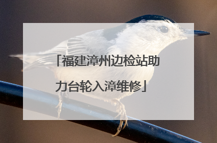 福建漳州边检站助力台轮入漳维修