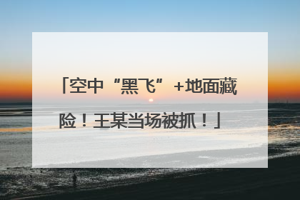 空中“黑飞”+地面藏险！王某当场被抓！