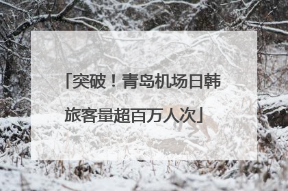 突破！青岛机场日韩旅客量超百万人次