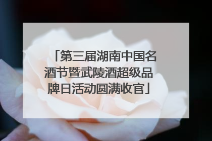 第三届湖南中国名酒节暨武陵酒超级品牌日活动圆满收官