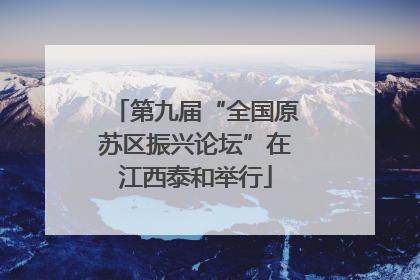 第九届“全国原苏区振兴论坛”在江西泰和举行