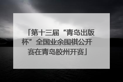 第十三届“青岛出版杯”全国业余围棋公开赛在青岛胶州开赛