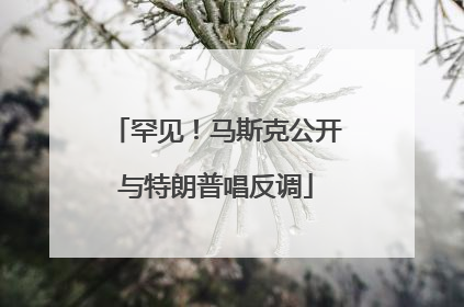 罕见！马斯克公开与特朗普唱反调