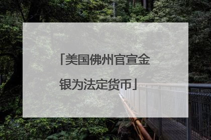 美国佛州官宣金银为法定货币