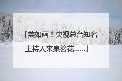 美如画！央视总台知名主持人来泉簪花……