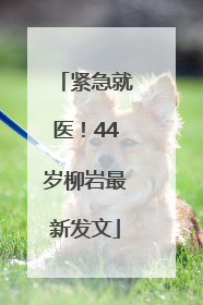 紧急就医！44岁柳岩最新发文
