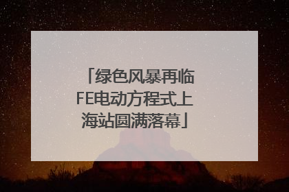 绿色风暴再临 FE电动方程式上海站圆满落幕