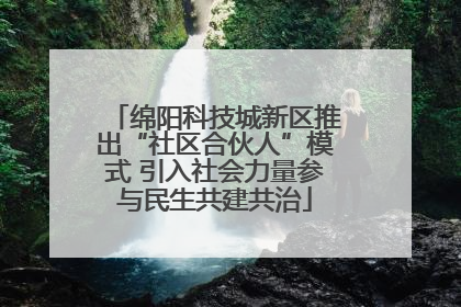 绵阳科技城新区推出“社区合伙人”模式 引入社会力量参与民生共建共治
