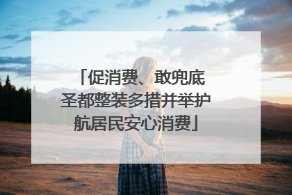 促消费、敢兜底 圣都整装多措并举护航居民安心消费