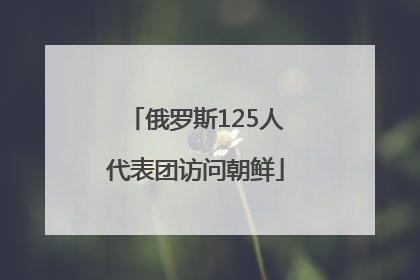俄罗斯125人代表团访问朝鲜
