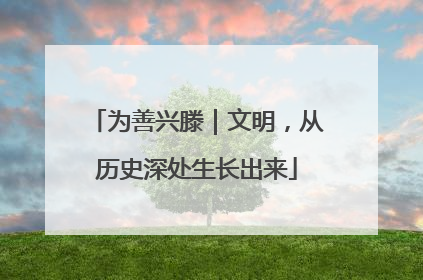 为善兴滕｜文明，从历史深处生长出来