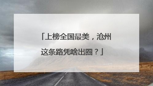 上榜全国最美，沧州这条路凭啥出圈？
