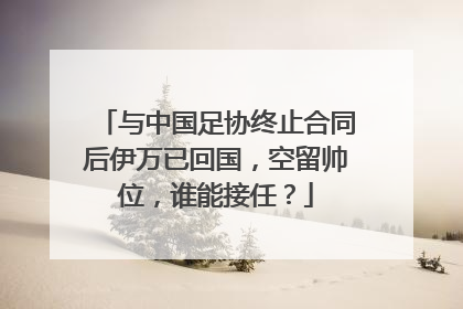 与中国足协终止合同后伊万已回国，空留帅位，谁能接任？