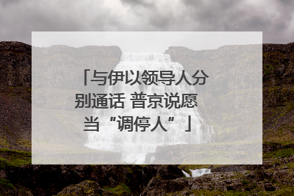 与伊以领导人分别通话 普京说愿当“调停人”