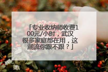 专业收纳师收费100元/小时，武汉很多家庭都在用，这潮流你跟不跟？