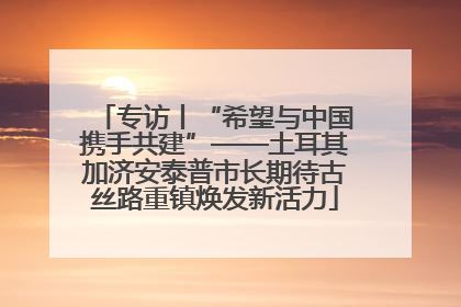 专访丨“希望与中国携手共建”——土耳其加济安泰普市长期待古丝路重镇焕发新活力