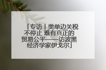 专访丨美单边关税不停止 难有真正的贸易公平——访波黑经济学家伊戈尔