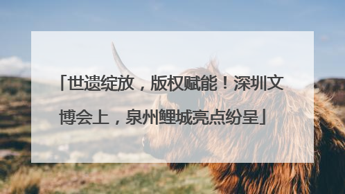 世遗绽放，版权赋能！深圳文博会上，泉州鲤城亮点纷呈