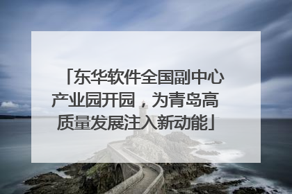 东华软件全国副中心产业园开园，为青岛高质量发展注入新动能