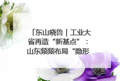 东山晓鲁｜工业大省再造“新基点”：山东频频布局“隐形冠军”背后