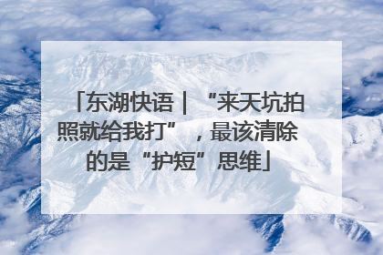 东湖快语｜“来天坑拍照就给我打”，最该清除的是“护短”思维