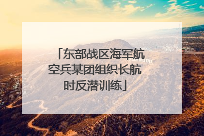 东部战区海军航空兵某团组织长航时反潜训练