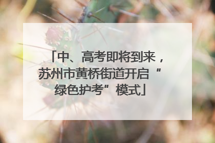 中、高考即将到来，苏州市黄桥街道开启“绿色护考”模式