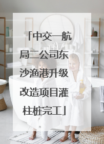 中交一航局二公司东沙渔港升级改造项目灌柱桩完工