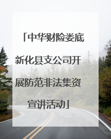 中华财险娄底新化县支公司开展防范非法集资宣讲活动